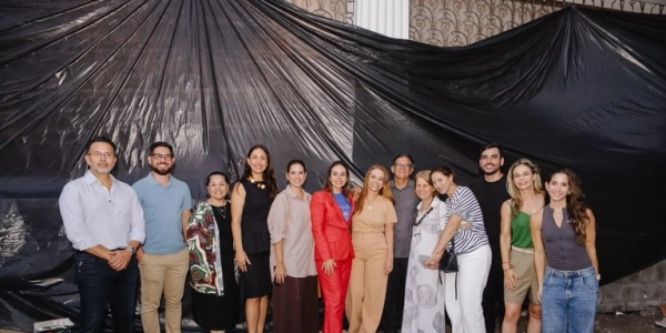 Camila Mariz faz visita técnica às obras da "Casa Paraíba" na Casacor no Centro Histórico de João Pessoa