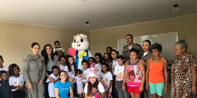 5ª CPTran realiza a Páscoa do Projeto Social Amiguinhos do Trânsito