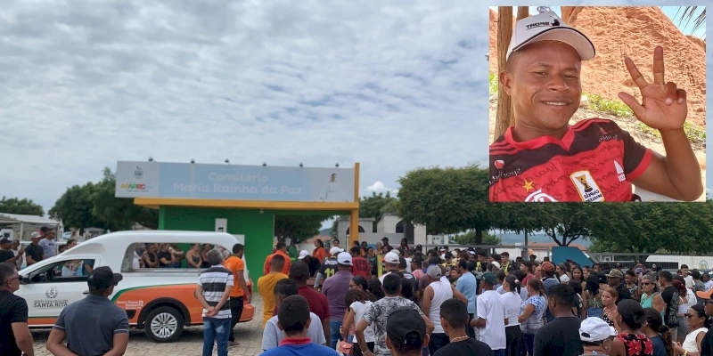 Familiares e amigos se despedem de 'Puiu' em comovente sepultamento, na cidade de Aparecida; assista 