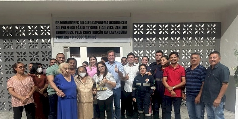 Prefeito Fábio Tyrone entrega moderna lavanderia no bairro Alto Capanema