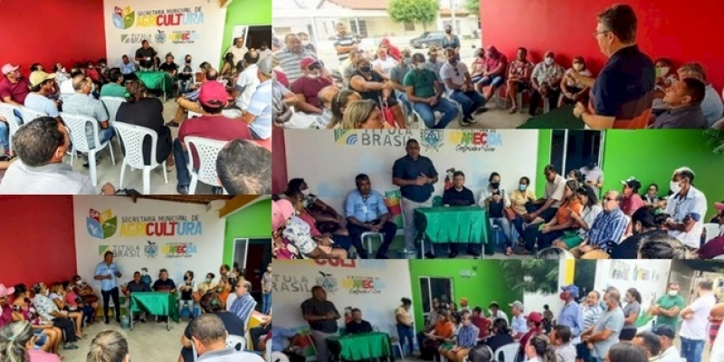 João Neto, lideranças políticas e presidentes de associações dos Projetos de Assentamentos da Reforma Agrária de Aparecida, se reúnem com o superintendente do Incra da Paraíba