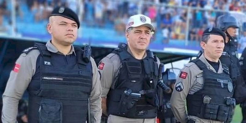 Policiais do 6º BPM garantem tranquilidade na partida entre Atlético e CSP, no Perpetão