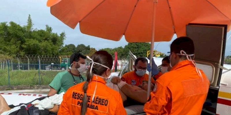 Resgate Aeromédico transfere para o Trauma-JP paciente paraibano internado em Minas Gerais