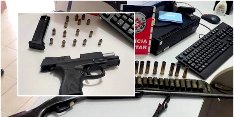 Policiais Militares do 14º BPM apreendem armas de fogo em São José da Lagoa Tapada e em Sousa