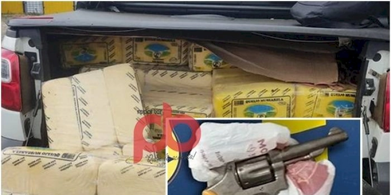 800kg de queijo sem refrigeração e sem nota e uma arma de fogo são apreendidos pela PRF, na PB