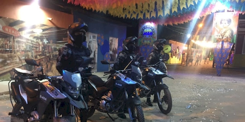 Polícia Militar mantém a paz social durante os festejos juninos na cidade de Bom Jesus