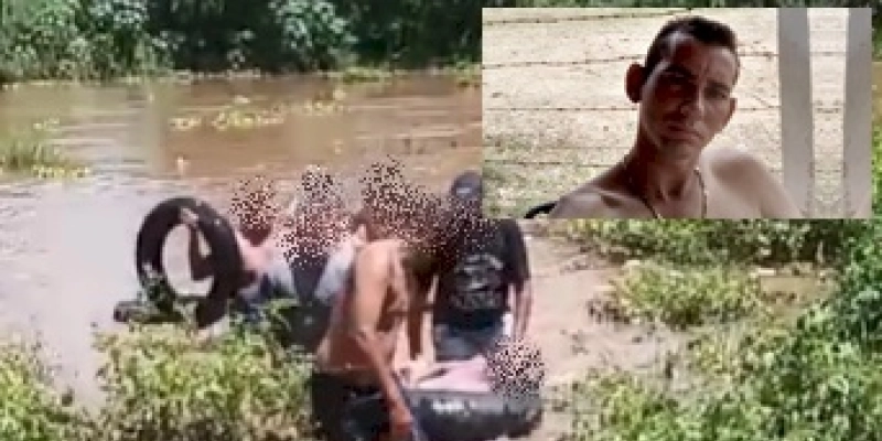 Populares encontram corpo de homem que foi levado pelas correntezas do Rio do Peixe, em Sousa