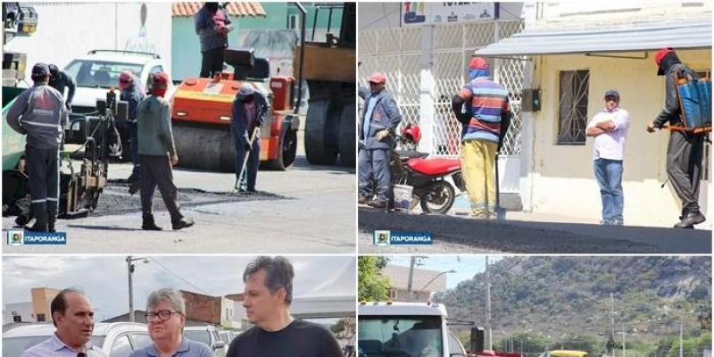 Júnior Araújo comemora início do Programa Travessias Urbanas em Itaporanga
