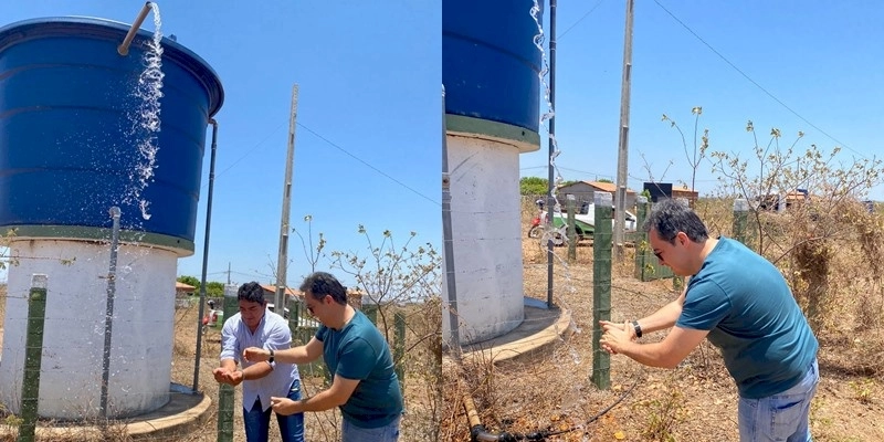 Prefeito Lucas Braga entrega água encanada potável no Assentamento Juazeiro; Há 22 anos a comunidade esperava o milagre; Vídeo 