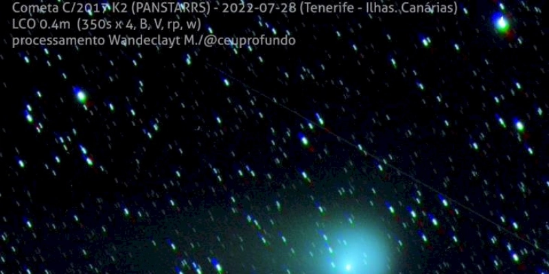 Cometa K2 chega hoje ao ponto mais próximo da Terra