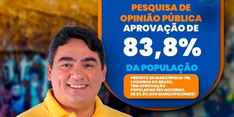 Pesquisa aponta 83,8% os marizopolenses aprovam governo de Lucas Braga 