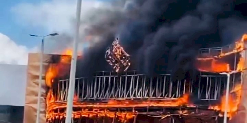 Incêndio de grande proporção consume Shopping em Guarabira, e Bombeiros são acionados 