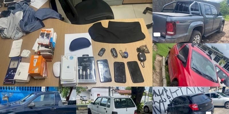 Polícia recupera cinco carros roubados e prende dupla acusada de assaltos 