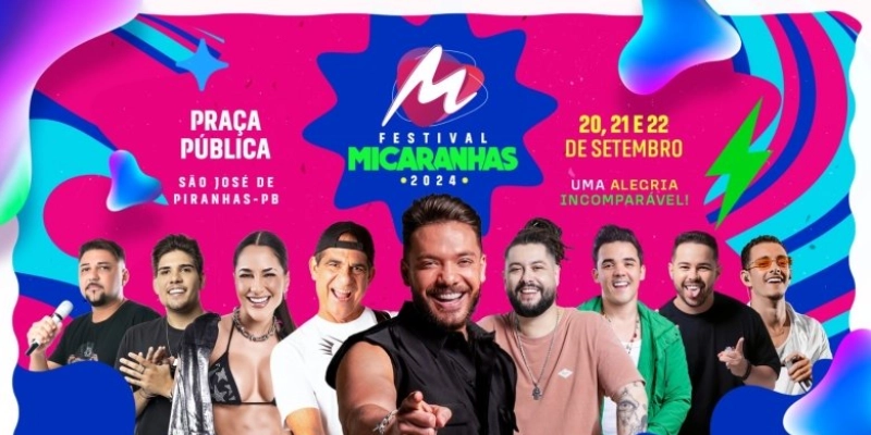 Wesley Safadão, Maneva, Michele Andrade e muito mais atrações no Festival Micaranhas; confira a programação