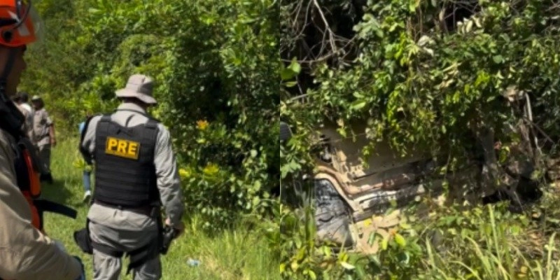 Automóvel que saiu de Aparecida capota na BR 230 entre Campina Grande e João Pessoa