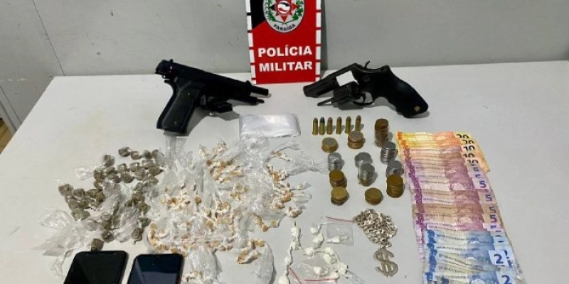 Polícia Militar prende suspeito com arma e drogas durante ação na Paraíba