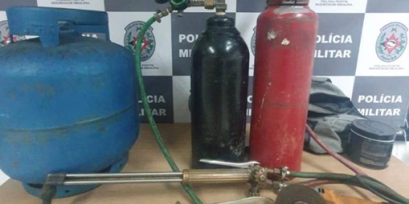 Diligência da Polícia Militar frustra violação de cofre de posto de combustível