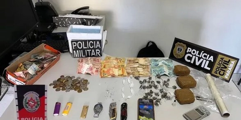 Operação nesta quarta-feira (17) apreende drogas e outros materiais ilícitos na cidade de Coremas