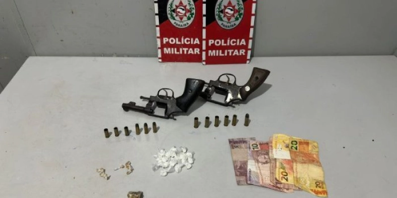 Polícia Militar apreende armas e prende dois suspeitos após troca de tiros na Paraíba