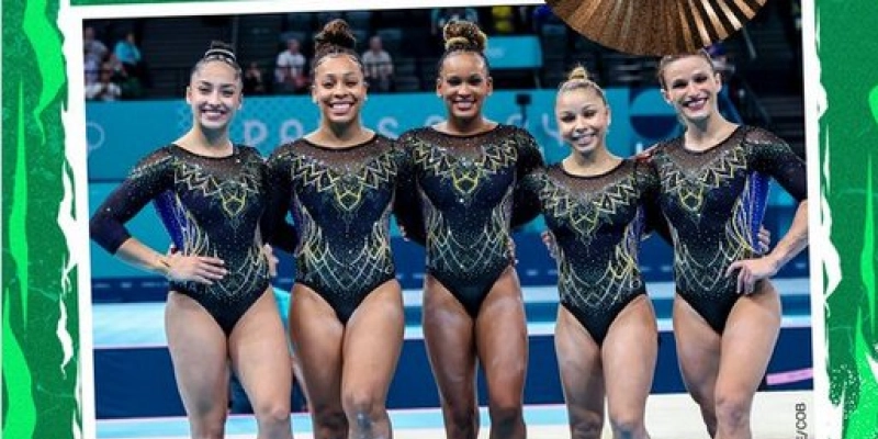Equipe feminina conquista bronze na ginástica artística em Paris