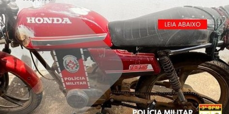 Polícia Militar apreende motocicleta com restrição de roubo/furto, no Sertão