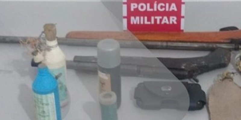 Duas espingardas são apreendidas pela polícia militar no sertão paraibano