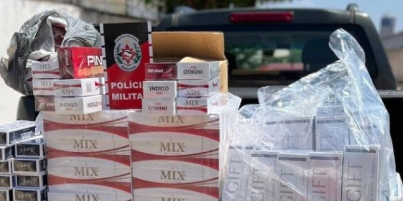 Polícia apreende mais de cem maços de cigarros contrabandeados