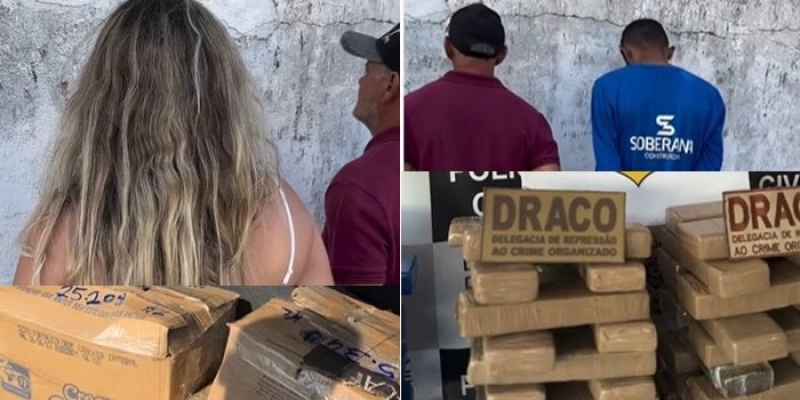 Ação conjunta da DRACO e PRF apreende aproximadamente 120kg de droga e prende três traficantes, no sertão do estado