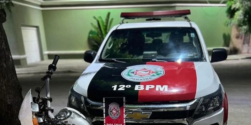 Moto com queixa de roubo é apreendida na cidade de São José do Brejo do Cruz