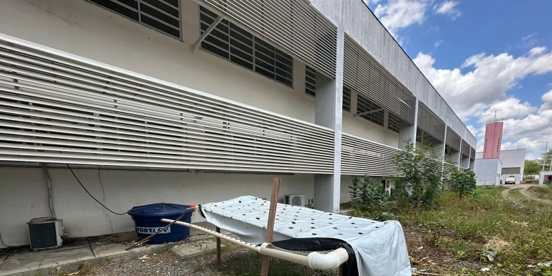 Projeto da ECIT Dom Marcelo reutiliza água de ar-condicionado na produção de hortaliças e verduras em horta hidropônica