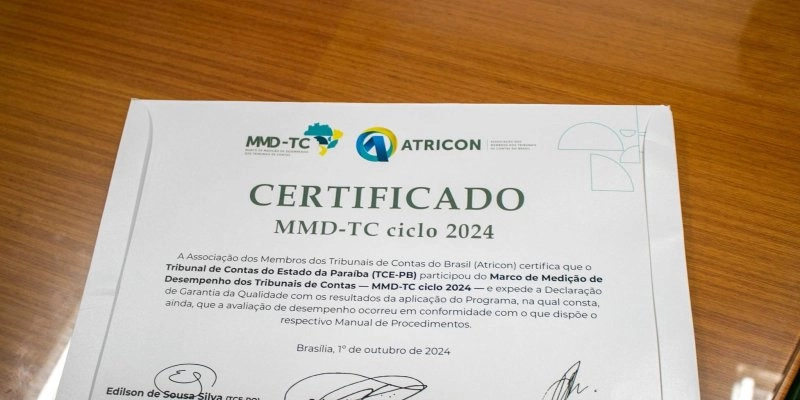 TCE-PB recebe certificado de qualidade em nova avaliação do Marco de Medição de Desempenho