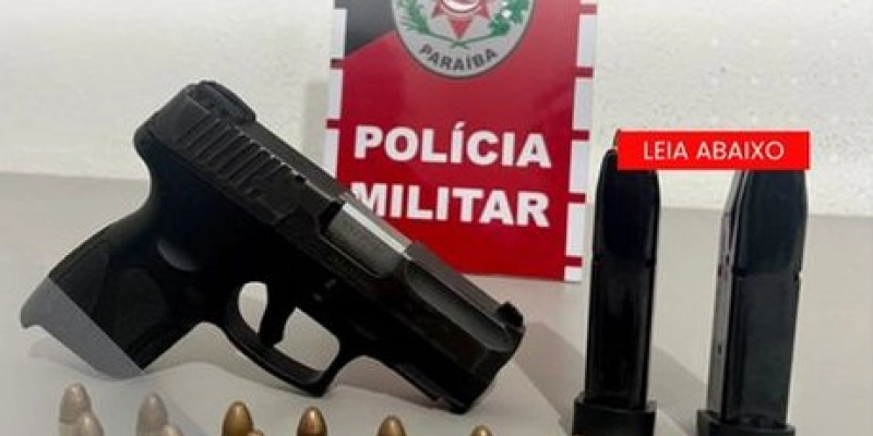 Polícia Militar apreende arma de fogo durante Operação Voto Seguro, em Santa Luzia
