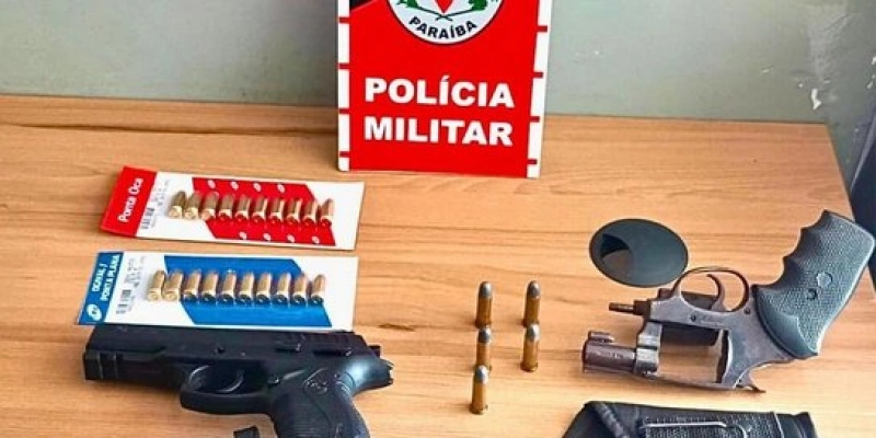 Polícia Militar apreende duas armas de fogo após denúncia de ameaça no Centro de Sousa