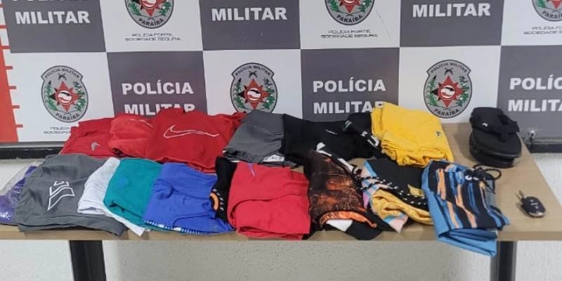Polícia recupera mercadorias furtadas de loja e localiza carro usado no crime