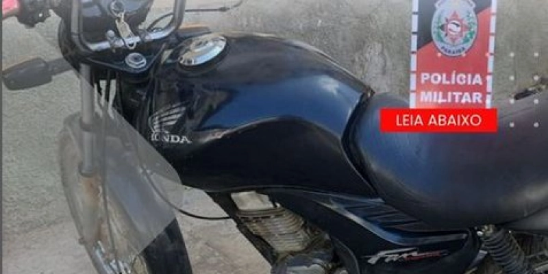 Polícia Militar apreende motocicleta com restrição de roubo/furto durante barreira policial na PB-262