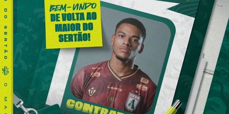 Sousa EC anuncia retorno do goleiro Gabriel Souza para a temporada 2025