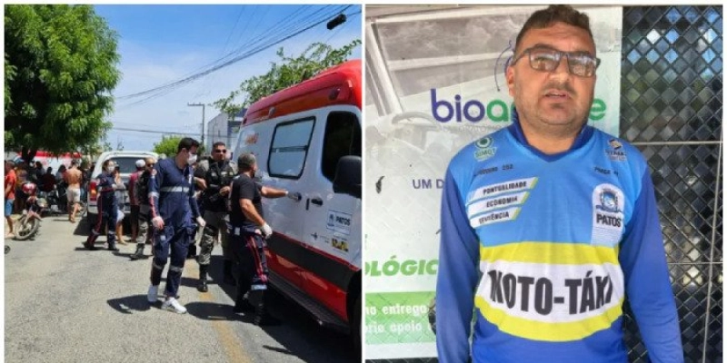 Mototaxista morre após ser alvejado por diversos tiros, nesta quinta, em Patos