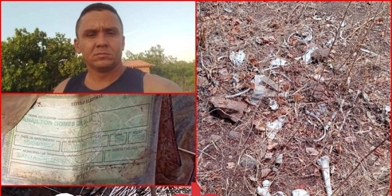 Identificação de ossada encontrada em Santa Cruz deve confirmar morte de homem desaparecido há meses