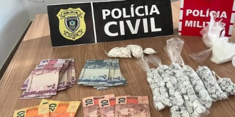 Polícias Militar e Civil prendem traficante e apreendem drogas no interior da Paraíba
