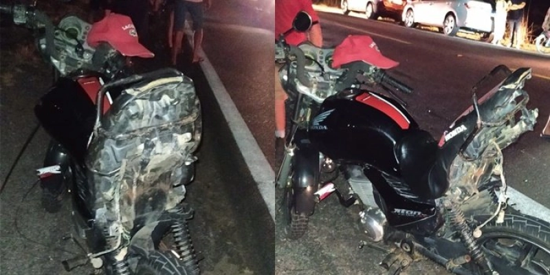 Trânsito – Motociclista fica ferido em grave acidente próximo a Marizópolis