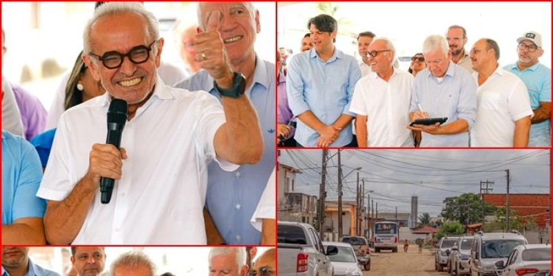Prefeito autoriza obras em oito ruas de Gramame que chega a 129 vias contempladas no programa de pavimentação municipal