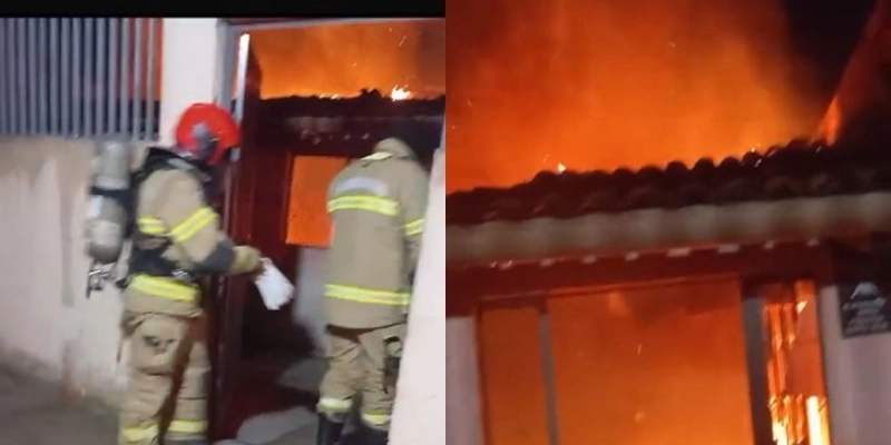 Bombeiros encontram corpo de homem após incêndio em residência no Mutirão, em Sousa