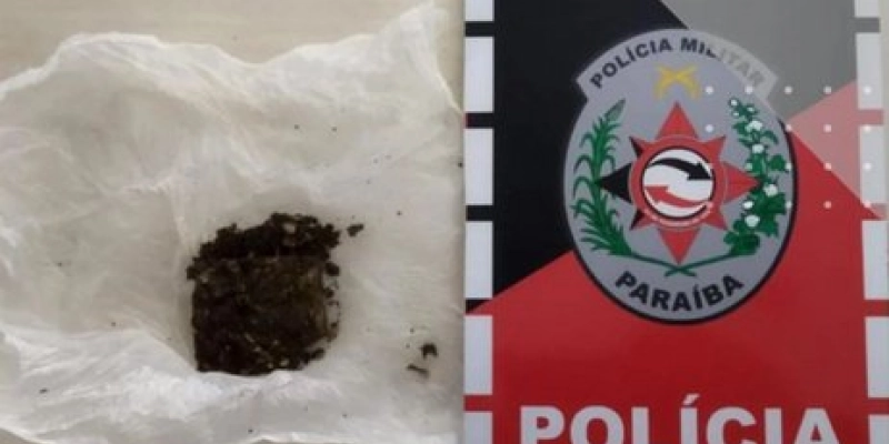 Polícia Militar conduz homem à Delegacia por porte de drogas na cidade de Cajazeiras