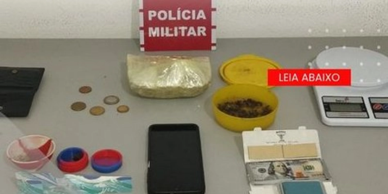 Policia Militar apreende drogas durante barreira policial em Café do Vento, Distrito de Passagem