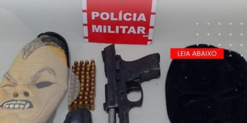 PM apreende arma, munições e outros materiais durante Operação em Santa Luzia