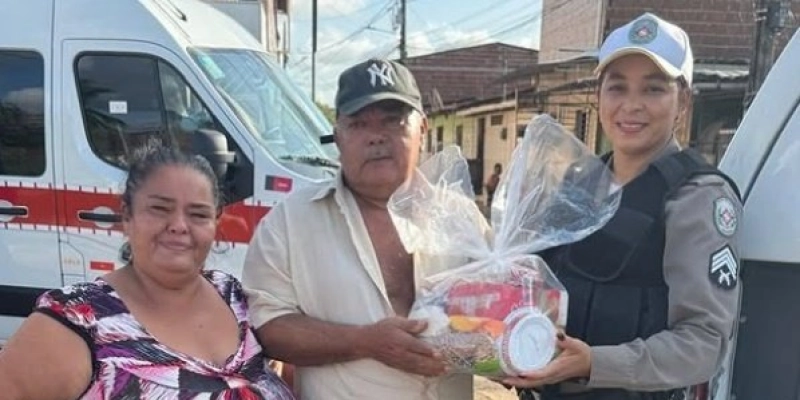 Batalhão de Trânsito da Polícia Militar da Paraíba, realiza entrega de alimentos na Operação PM Solidária