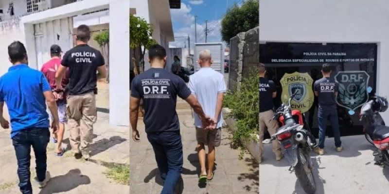 DRF prende dois suspeitos por roubo de motocicleta no bairro Santo Antônio, em Patos