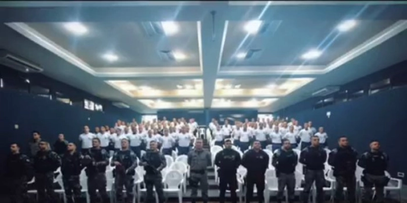 Palestra no 14° Batalhão sobre policiamento em praças desportivas