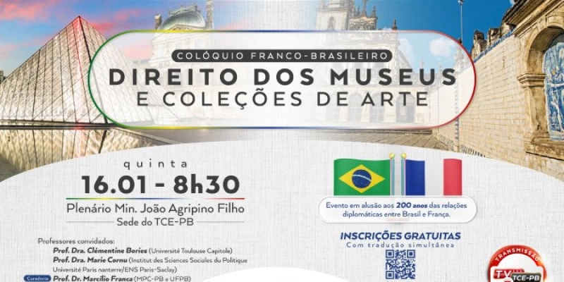 TCE vai sediar o Colóquio Internacional sobre Direito dos Museus nesta quinta-feira