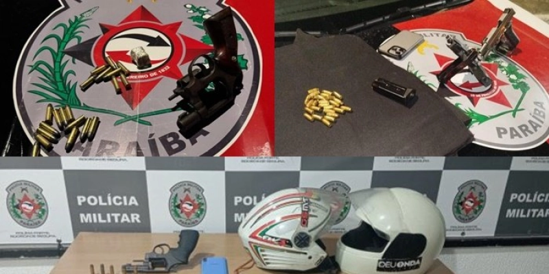 PM apreende cinco armas de fogo e frustra criminosos em João Pessoa 